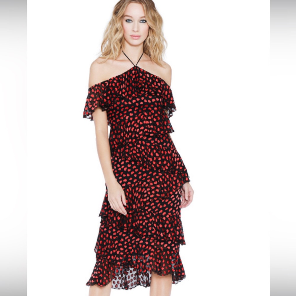 Alice & Olivia Annabeth Heart Ruffle Dress